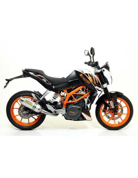 Silencieux Thunder ARROW - aluminium dark - embout inox - homologué - KTM DUKE 390 2013-2016 - RC 125 - RC 390 2015-2016