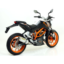 Silencieux Thunder ARROW - aluminium dark - embout inox - homologué - KTM DUKE 390 2013-2016 - RC 125 - RC 390 2015-2016 2