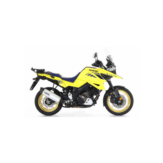 Silencieux Maxi Race-Tech ARROW - aluminium - embout carbone - homologué - SUZUKI V-STROM 1000 2014-20 - V-STROM 1050 2020-26