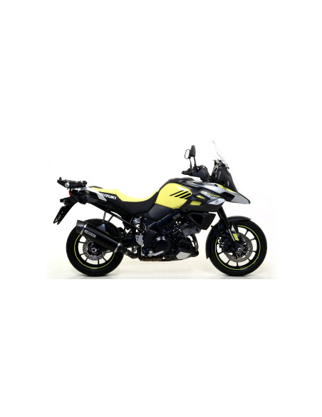 Silencieux Maxi Race-Tech ARROW - alu dark - embout carbone - homologué - SUZUKI V-STROM 1000 2014-20 - V-STROM 1050 2020-26