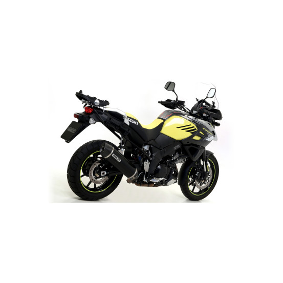 Silencieux Maxi Race-Tech ARROW - alu dark - embout carbone - homologué - SUZUKI V-STROM 1000 2014-20 - V-STROM 1050 2020-26