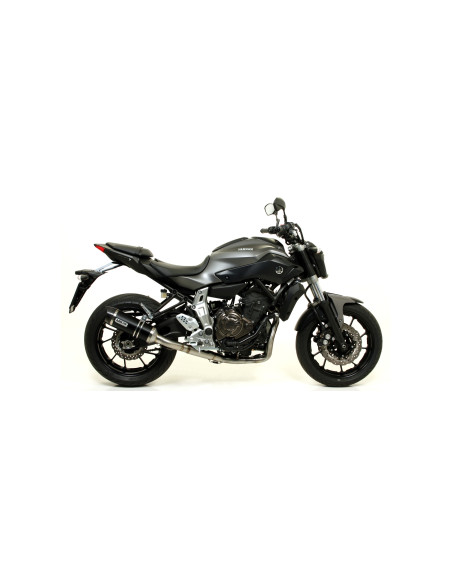 Silencieux Thunder ARROW - aluminium - embout carbone - homologué - YAMAHA MT-07 2014-20 - TRACER 700 2016-20 - TRACER 7 2021-24