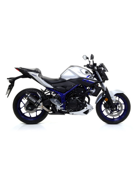 Silencieux Street Thunder ARROW - aluminium dark - embout carbone - homologué - YAMAHA