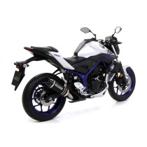 Silencieux Street Thunder ARROW - aluminium dark - embout carbone - homologué - YAMAHA 2