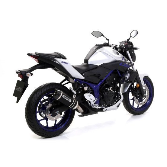 Silencieux Street Thunder ARROW - aluminium dark - embout carbone - homologué - YAMAHA