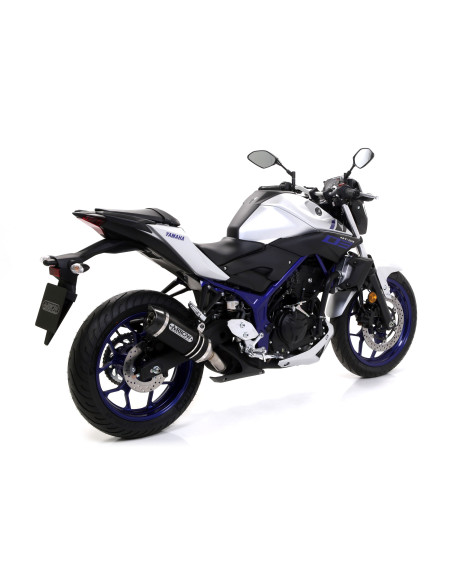 Silencieux Street Thunder ARROW - aluminium dark - embout carbone - homologué - YAMAHA