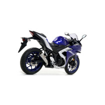 Silencieux Pro Race ARROW - nichrome - homologué - YAMAHA YZF R3 2015-2024 - YZF R25 2015-2016 - MT-03 2016-2019 2