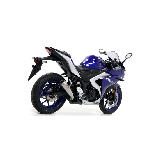Silencieux Pro Race ARROW - nichrome - homologué - YAMAHA YZF R3 2015-2024 - YZF R25 2015-2016 - MT-03 2016-2019