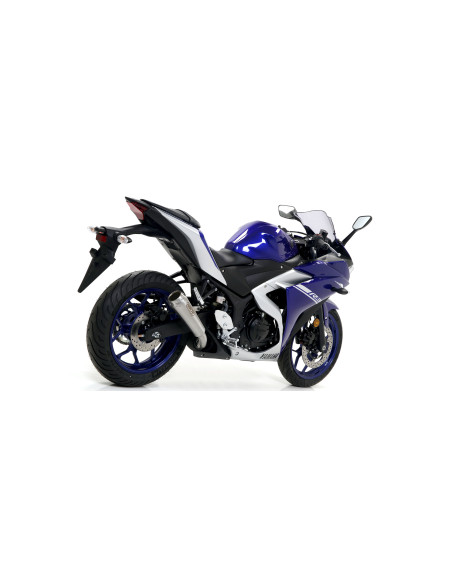 Silencieux Pro Race ARROW - nichrome - homologué - YAMAHA YZF R3 2015-2024 - YZF R25 2015-2016 - MT-03 2016-2019