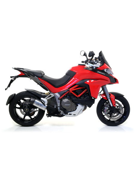 Silencieux Indy Race ARROW - aluminium dark - embout carbone - homologué - DUCATI