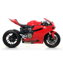 Paire de silencieux Works ARROW - titane - embout carbone - homologué - DUCATI
