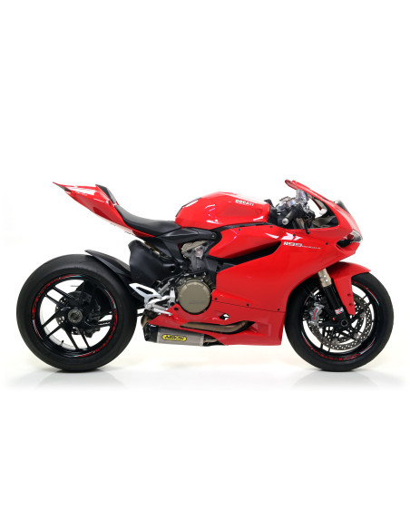 Paire de silencieux Works ARROW - titane - embout carbone - homologué - DUCATI