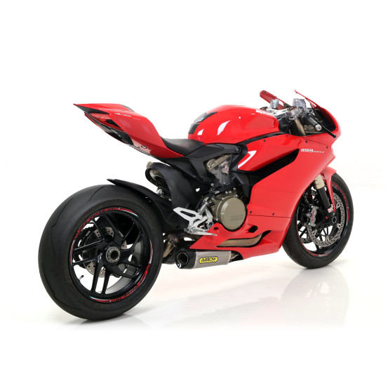 Paire de silencieux Works ARROW - titane - embout carbone - homologué - DUCATI