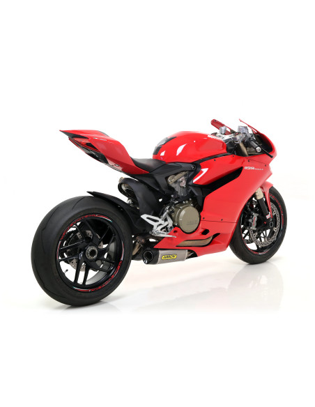 Paire de silencieux Works ARROW - titane - embout carbone - homologué - DUCATI