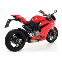 Paire de silencieux Works ARROW - titane - embout carbone - homologué - DUCATI 1299 PANIGALE 2015-2016 2