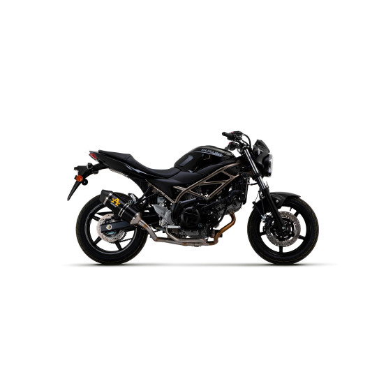 Silencieux Race-Tech ARROW - aluminium dark - embout carbone - homologué - SUZUKI SV 650 2016-2024
