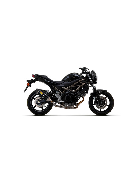 Silencieux Race-Tech ARROW - aluminium dark - embout carbone - homologué - SUZUKI SV 650 2016-2024