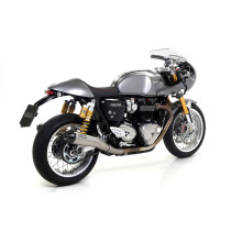 Paire de silencieux Pro-Racing nichrom ARROW - inox - embout carbone - homologué - TRIUMPH 2