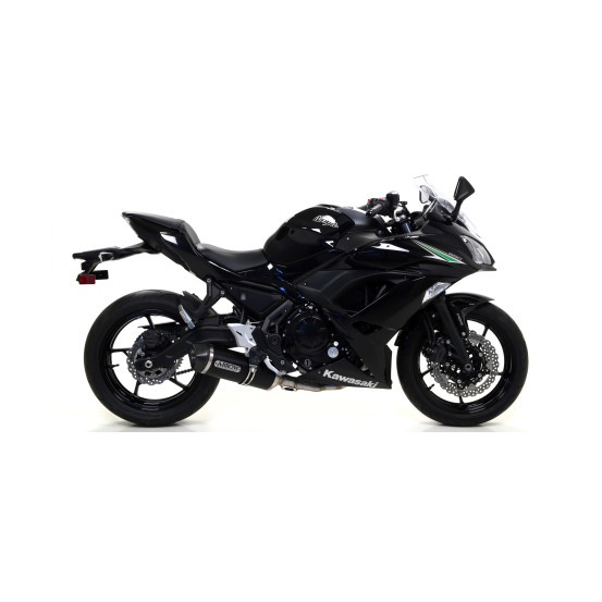 Silencieux Race-Tech ARROW - aluminium dark - embout inox - homologué - KAWASAKI Z 650 - NINJA 650 2017-20 - VERSYS 650 2017-24