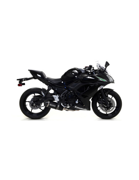 Silencieux Race-Tech ARROW - aluminium dark - embout inox - homologué - KAWASAKI Z 650 - NINJA 650 2017-20 - VERSYS 650 2017-24