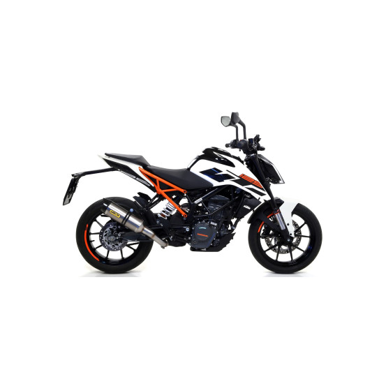 Silencieux Thunder ARROW - aluminium dark - embout inox - homologué - KTM RC 390 - DUKE 125 - DUKE 390 - RC 125 2017-2020