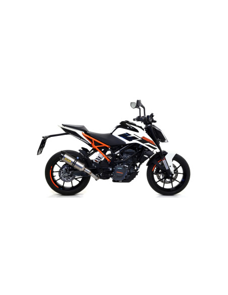 Silencieux Thunder ARROW - aluminium dark - embout inox - homologué - KTM RC 390 - DUKE 125 - DUKE 390 - RC 125 2017-2020