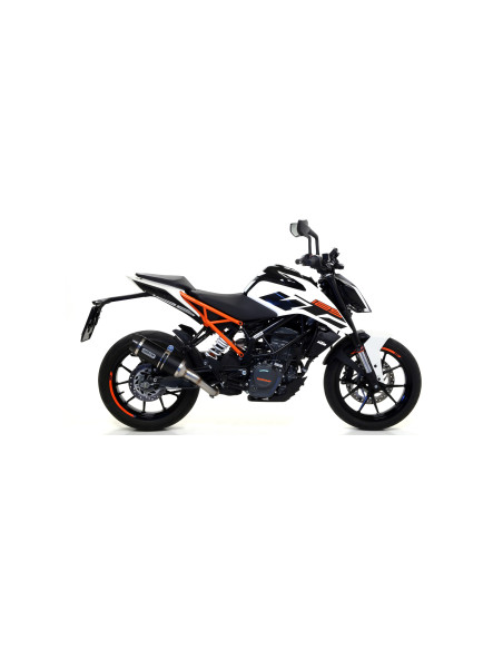 Silencieux Thunder ARROW - aluminium dark - embout inox - homologué - KTM RC 390 - DUKE 125 - DUKE 390 - RC 125 2017-2020