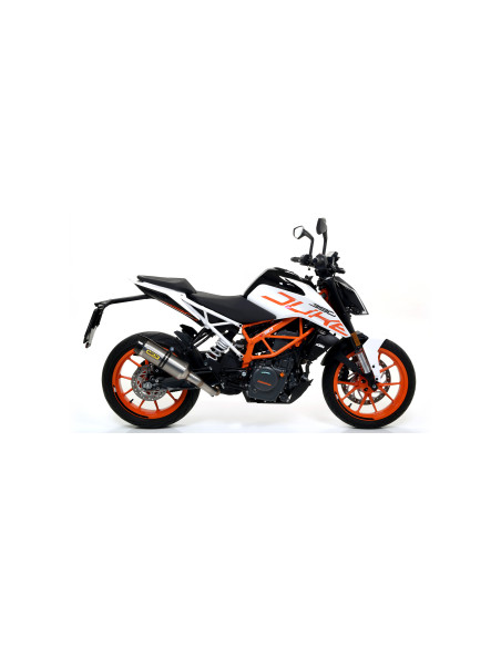 Silencieux Thunder ARROW - titane - embout carbone - homologué - KTM RC 390 - DUKE 125 - DUKE 390 - RC 125 2017-2020
