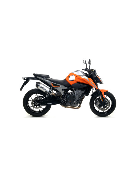 Silencieux Race-Tech ARROW - aluminium - embout carbone - homologué - KTM 790 DUKE 2018-2023 - 890 DUKE R 2020-2023