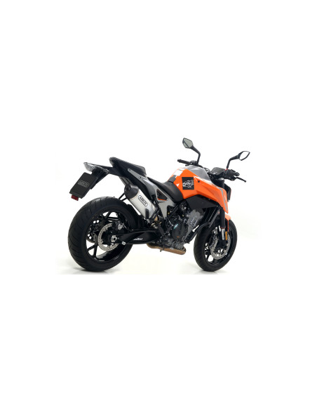 Silencieux Race-Tech ARROW - aluminium - embout carbone - homologué - KTM 790 DUKE 2018-2023 - 890 DUKE R 2020-2023