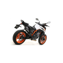 Silencieux Race-Tech ARROW - aluminium dark - embout carbone - homologué - KTM 790 DUKE 2018-2023 - 890 DUKE R 2020-2023 2