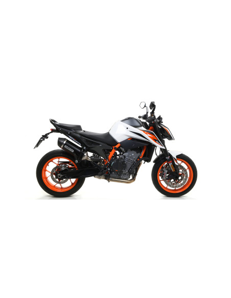 Silencieux Race-Tech ARROW - titane - embout carbone - homologué - KTM 790 DUKE 2018-2023 - 890 DUKE R 2020-2023