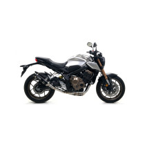 Silencieux Thunder ARROW - aluminium dark - embout carbone - homologué - HONDA CB 650 R - CBR 650 R 2019-2023