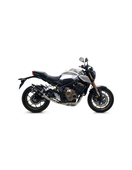 Silencieux Thunder ARROW - aluminium dark - embout inox - homologué - HONDA CB 650 R - CBR 650 R 2019-2023