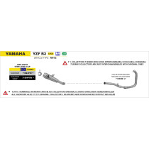 Silencieux Pro Race ARROW - nichrome - homologué - YAMAHA YZF R3 2019-2020 2