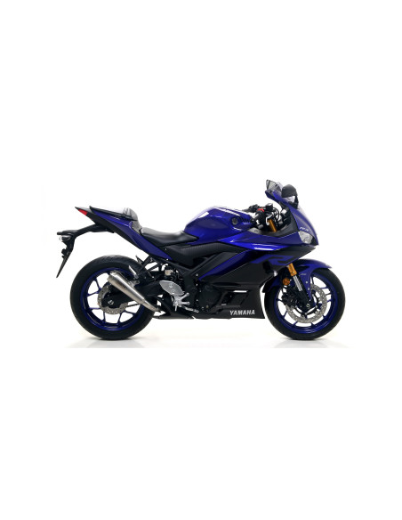 Silencieux Pro-Race ARROW - nichrome dark - homologué - YAMAHA YZF R3 2019-2020