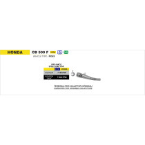 Silencieux Pro-Race ARROW - nichrome - homologué - HONDA CB 500 F - CBR 500 R 2019-2020 2