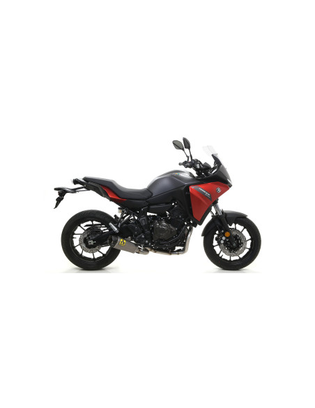 Silencieux Works ARROW - titane - embout carbone - homologué - YAMAHA TRACER 700 2020 - MT-07 - TRACER 7 2021-2024
