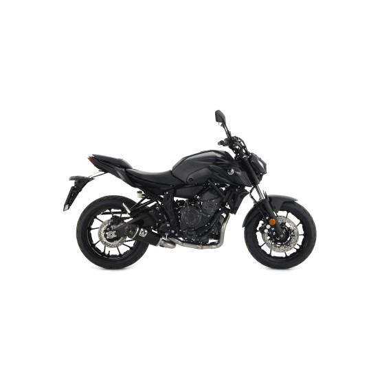 Silencieux Works nichrom ARROW - inox dark - embout carbone - homologué - YAMAHA TRACER 700 2020 - MT-07 - TRACER 7 2021-2024