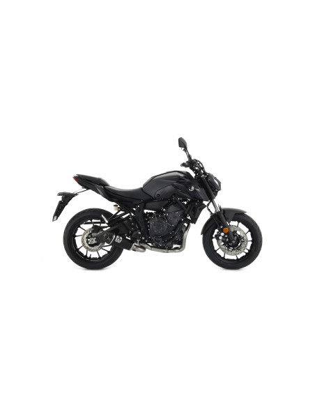 Silencieux Works nichrom ARROW - inox dark - embout carbone - homologué - YAMAHA TRACER 700 2020 - MT-07 - TRACER 7 2021-2024