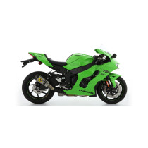 Silencieux Indy Race avec raccord en titane ARROW - aluminium dark - embout carbone - homologué - KAWASAKI