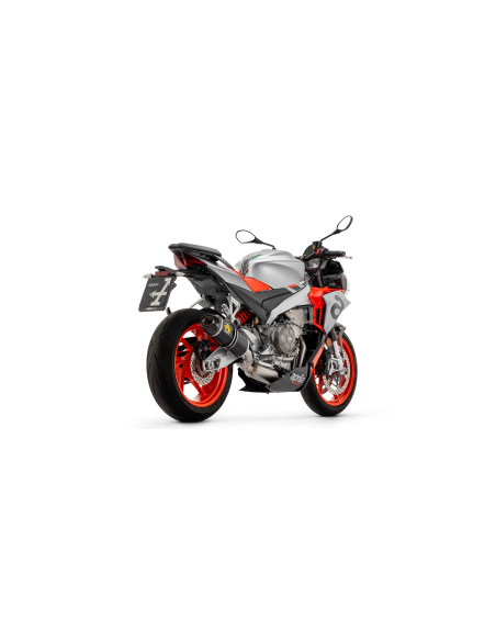 Silencieux Indy Race ARROW - aluminium dark - embout carbone - homologué - APRILIA RS 660 2020-2024 - TUONO 660 2021-2024