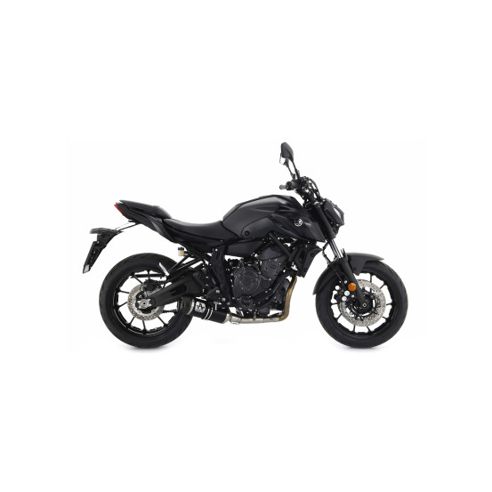Silencieux Thunder ARROW - aluminium dark - embout carbone - homologué - YAMAHA MT-07 2021-2024