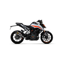 Silencieux Indy Race ARROW - aluminium dark - embout carbone - homologué - KTM DUKE 125 - DUKE 390 2021-2023