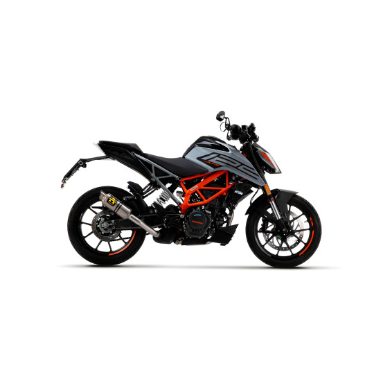 Silencieux GP2 ARROW - inox dark - embout inox - homologué - KTM DUKE 125 - DUKE 390 2021-2023