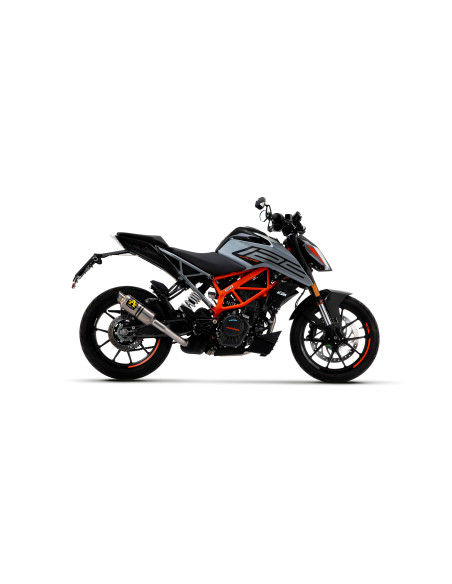 Silencieux GP2 ARROW - inox dark - embout inox - homologué - KTM DUKE 125 - DUKE 390 2021-2023