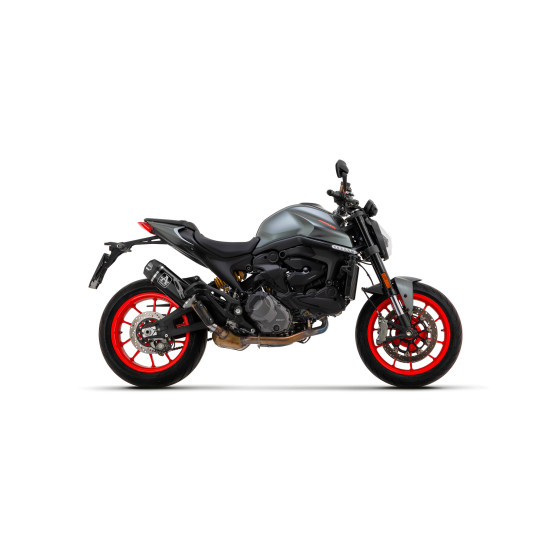 Silencieux Indy Race ARROW - aluminium dark - embout carbone - homologué - DUCATI MONSTER 937 2021-2024