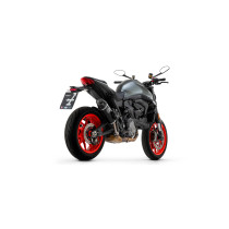Silencieux Indy Race ARROW - aluminium dark - embout carbone - homologué - DUCATI MONSTER 937 2021-2024 2