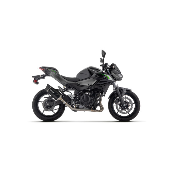 Silencieux Indy Race EVO ARROW - aluminium dark - embout carbone - homologué - KAWASAKI Z 500 - NINJA 500 2024-2026