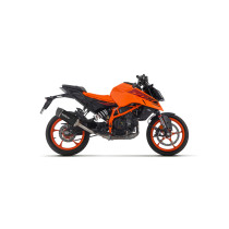 Silencieux Indy Race EVO ARROW - aluminium dark - embout carbone - homologué - KTM DUKE 125 - DUKE 390 2024-2026